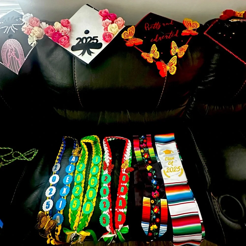 Colorful Graduation Cap and Accessories Set
